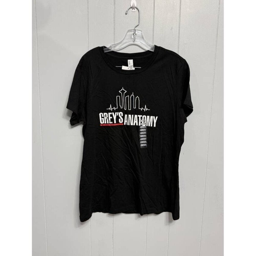 Grey's Anatomy Simply Seattle Skyline Graphic Tee XL NWT Black Short Sleeve